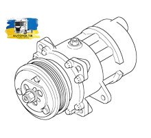 Б/у Компресор кондиціонера Renault Magnum Euro 5 DXi 13 (Рено Магнум Євро 5 ДХІ) 7482492298, 7485004000