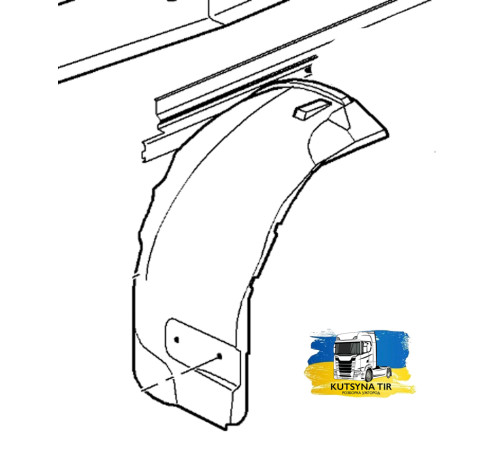 Б/у Підкрилок лівого переднього колеса (L, передня частина) Renault Magnum Euro 5 DXi 13 (Рено Магнум Євро 5 ДХІ) 5010574668