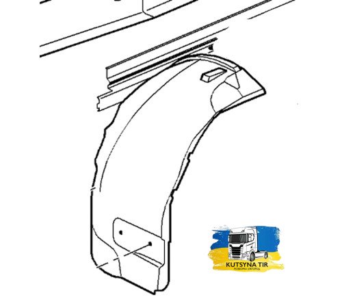 Б/у Подкрылок левого переднего колеса (L, передняя часть) Renault Magnum Euro 5 DXi 13 (Рено Магнум Евро 5 ДХИ) 5010574668