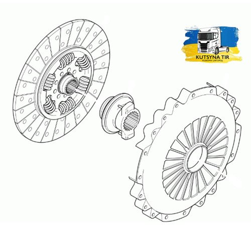Б/у Комплект сцепления Scania R Euro 5 HPI (Скания Р хпи Евро 5) 574976