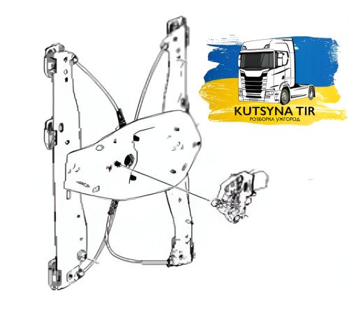 Б/у Механизм стеклоподъемника с моторчиком (левый, правый) Renault T Truck Range Gama Euro 6 (Рено Т ЕВРО 6) 7482540378, 7482540379