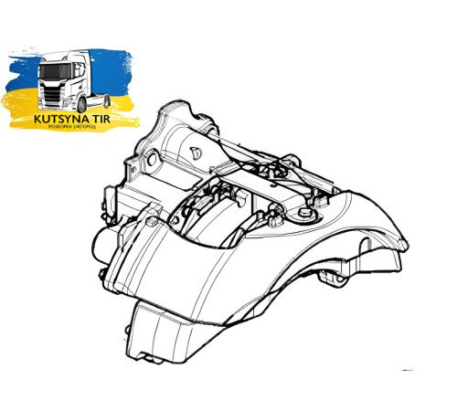 Б/у Тормозной суппорт передний (левый, правый) Renault T Truck Range Gama Euro 6 (Рено Т ЕВРО 6) 7421487684, 7421487685
