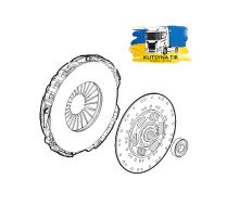 Б/у Комплект сцепления Renault T DXI11 Truck Range Gama Euro 6 (Рено Т ЕВРО 6) 7421639030, 7422078249, 7401652986