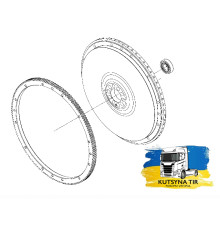 Б/у Маховик MAN TGX EURO 6 (МАН ТГХ ЕВРО 6) 51023016093, 51023016130